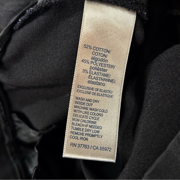 Rafaella Curvy Black Ankle Pants Silver Ankle Grommets NWOT - Picture 9 of 9